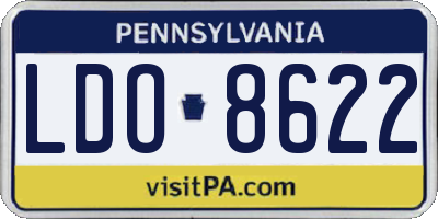 PA license plate LDO8622