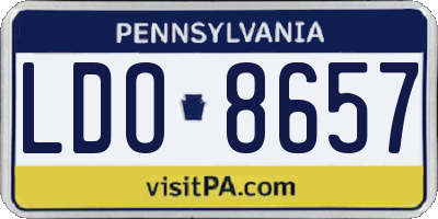 PA license plate LDO8657