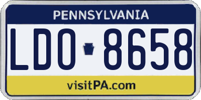 PA license plate LDO8658