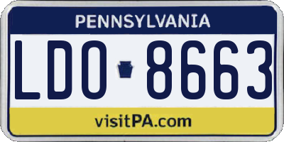 PA license plate LDO8663