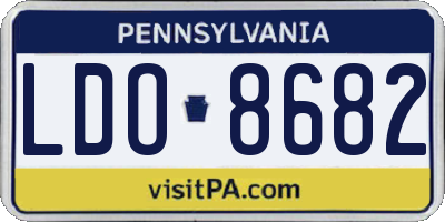 PA license plate LDO8682