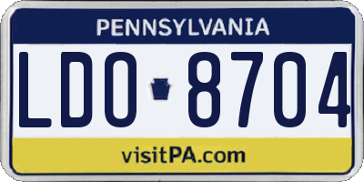 PA license plate LDO8704
