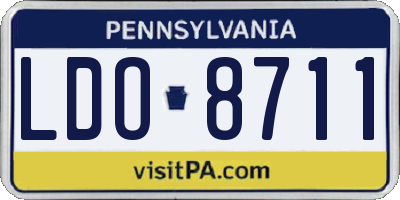 PA license plate LDO8711