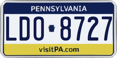 PA license plate LDO8727