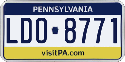 PA license plate LDO8771