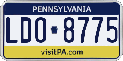 PA license plate LDO8775