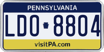 PA license plate LDO8804