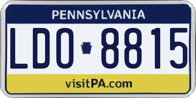 PA license plate LDO8815