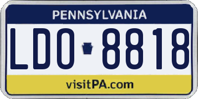 PA license plate LDO8818