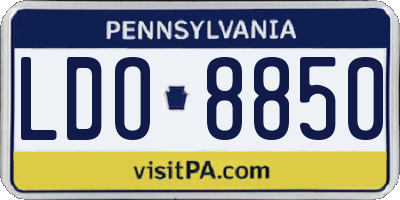 PA license plate LDO8850