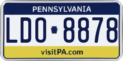PA license plate LDO8878