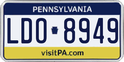 PA license plate LDO8949
