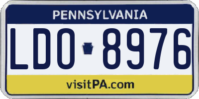 PA license plate LDO8976