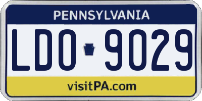 PA license plate LDO9029