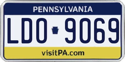 PA license plate LDO9069