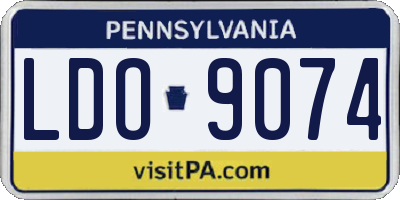 PA license plate LDO9074
