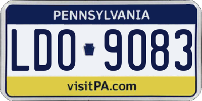 PA license plate LDO9083