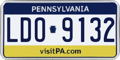 PA license plate LDO9132