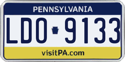 PA license plate LDO9133