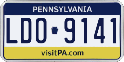 PA license plate LDO9141