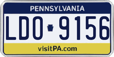 PA license plate LDO9156