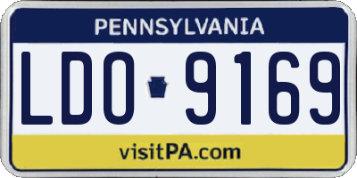 PA license plate LDO9169