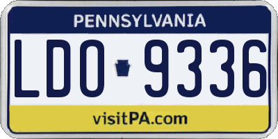 PA license plate LDO9336
