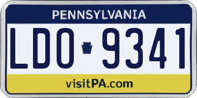 PA license plate LDO9341