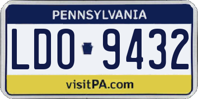 PA license plate LDO9432