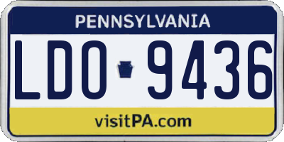 PA license plate LDO9436