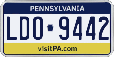 PA license plate LDO9442