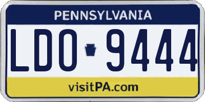 PA license plate LDO9444