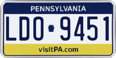 PA license plate LDO9451