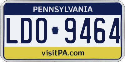 PA license plate LDO9464