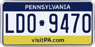 PA license plate LDO9470