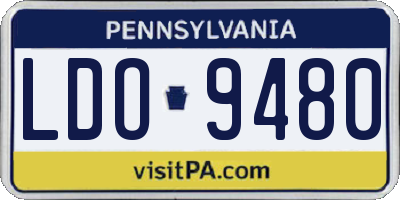 PA license plate LDO9480