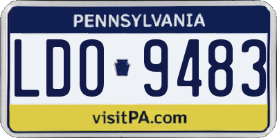 PA license plate LDO9483