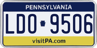 PA license plate LDO9506