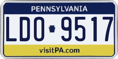 PA license plate LDO9517