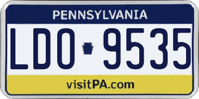 PA license plate LDO9535