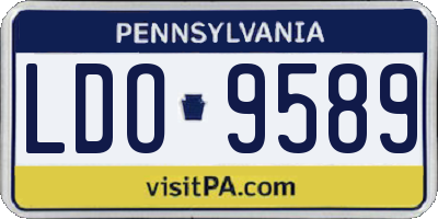 PA license plate LDO9589