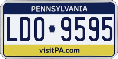 PA license plate LDO9595