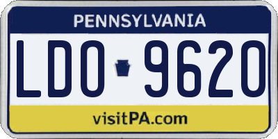 PA license plate LDO9620