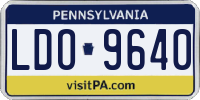 PA license plate LDO9640