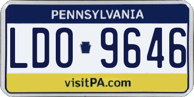PA license plate LDO9646