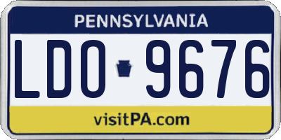 PA license plate LDO9676