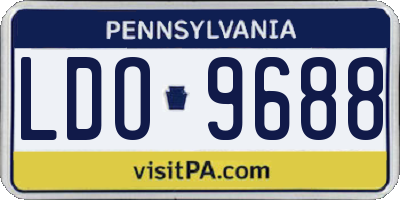 PA license plate LDO9688