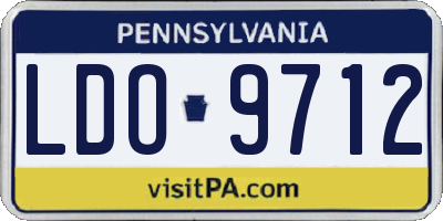 PA license plate LDO9712