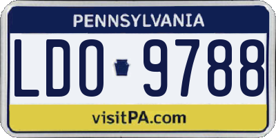PA license plate LDO9788