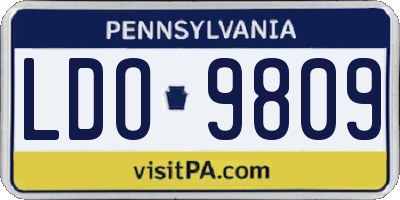 PA license plate LDO9809